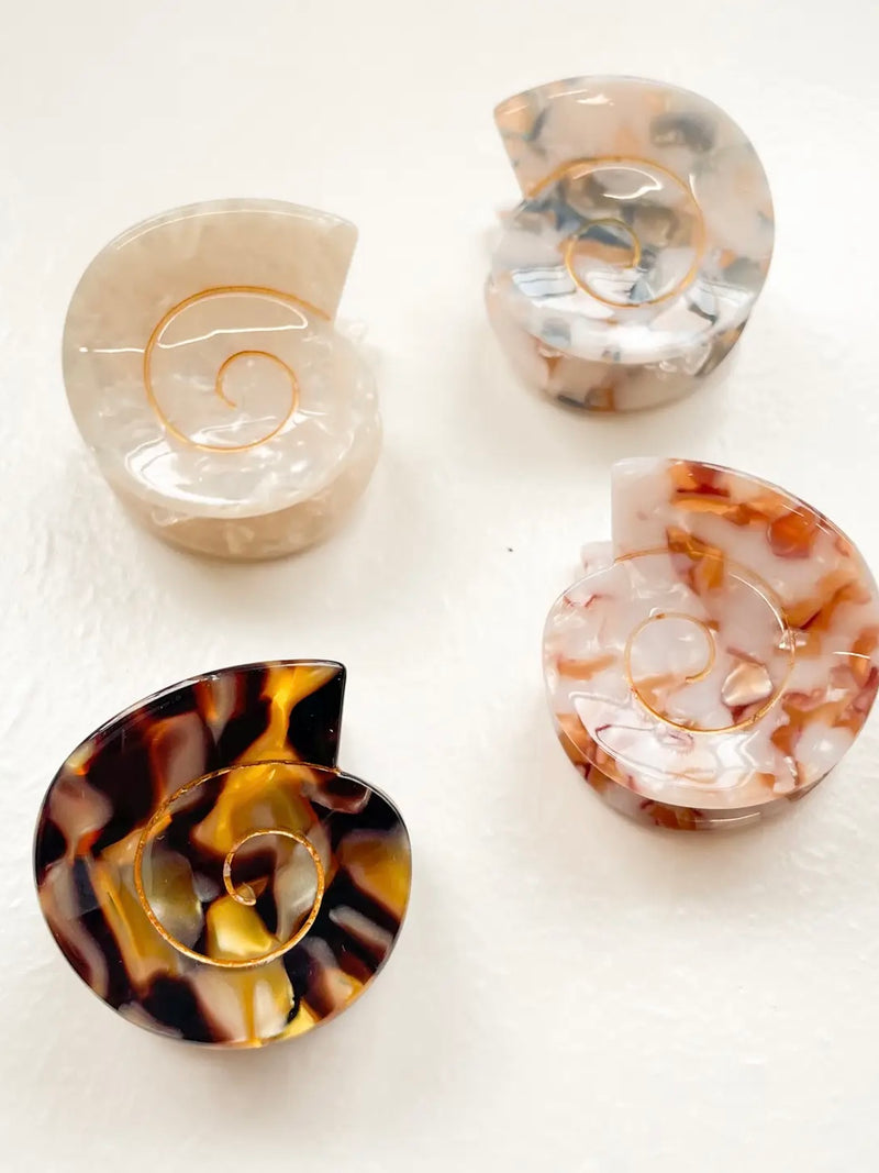 Swirly Seashell Claw Clip