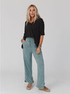 So Comfy Wide Leg Full Pant in Teal