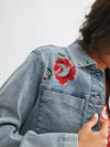 Floral Embroidered Denim Jacket
