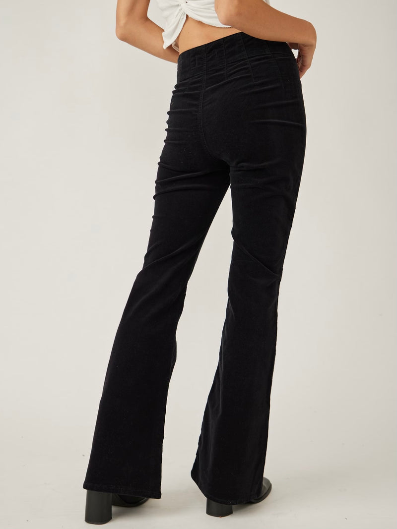 Jayde Cord Flare Black Pant