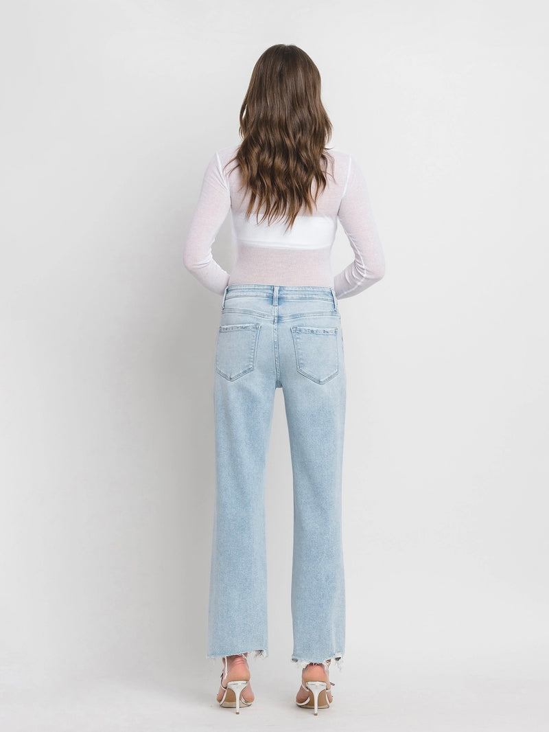 Light Wash Clean Stretch Straight Leg Denim