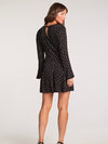 Bow Long Sleeve Dress in Black