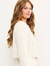 Front Pocket Tinsel Fringe Crop Jacket