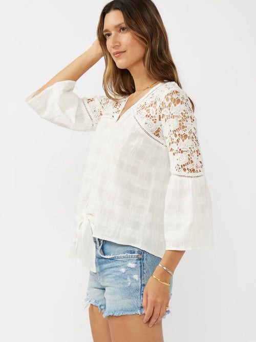 Button Down Lace Top