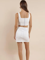 Stretch Twill Mini Skirt