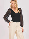 Sheer Sleeve Bodysuit