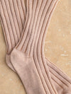 Crochet Trim Sock in Mauve