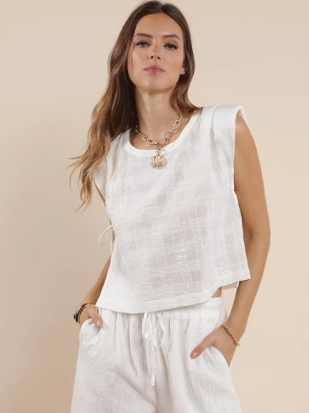 FINAL SALE Salty Life Side Tie Crop Top