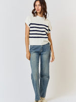 Samantha Striped High Neck Sweater