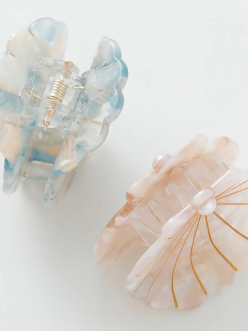 Seashell with Pearl Claw Clip