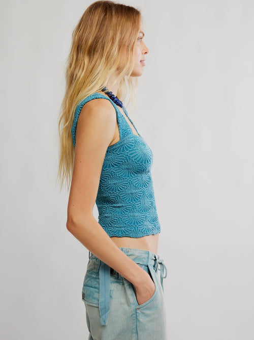 Love Letter Cami in Mineral Blue