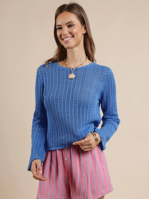 Getting There Pointelle Sweater