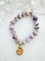 Chevron Matte Amethyst Spiral Shell Deka Stretch