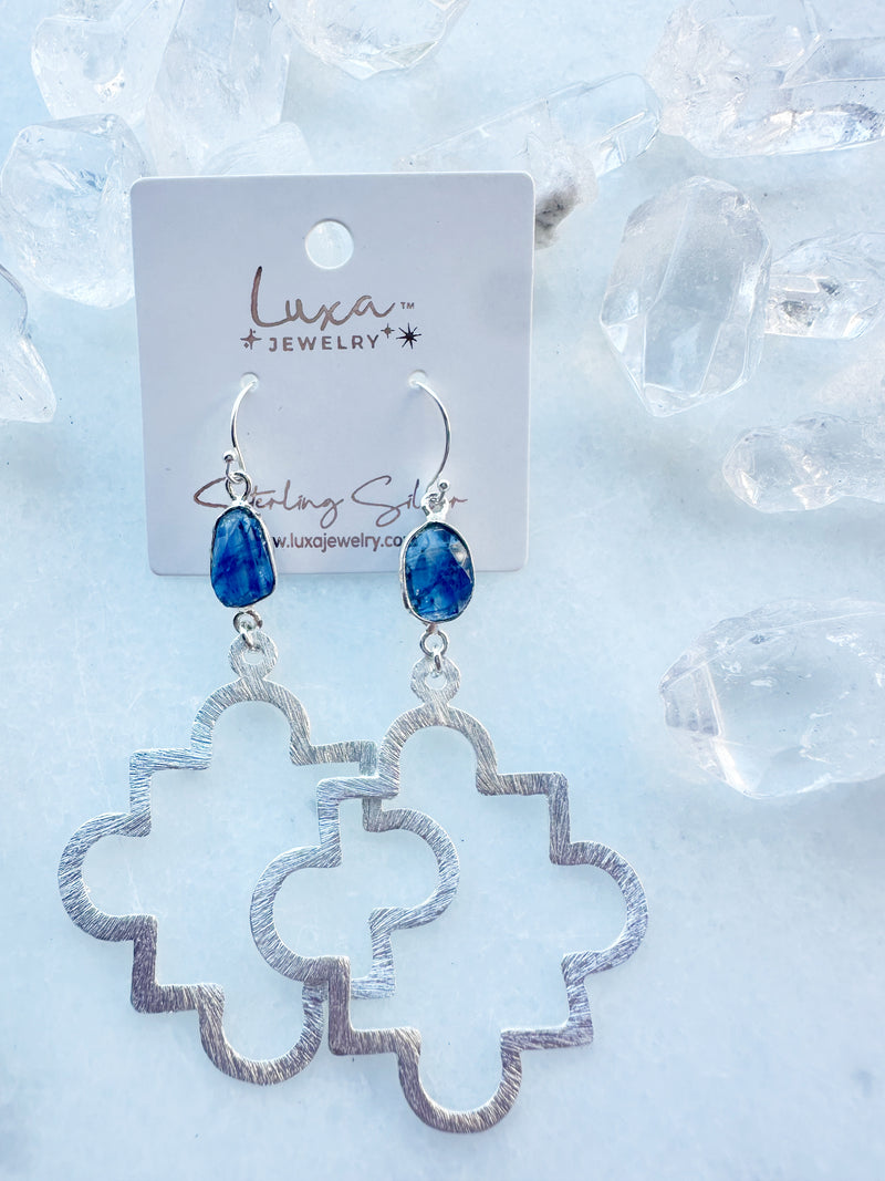 Kyanite Geo Hoop Earring