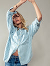 Striped Double Pocket Button Down Shirt