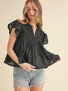 Flutter Sleeve Top