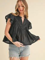 Flutter Sleeve Top