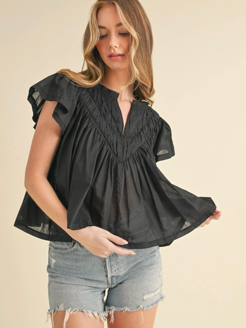 Flutter Sleeve Top