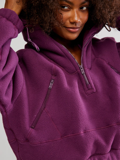 Wild And Free Fleece Pullover - Black Cherry