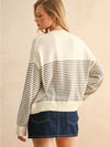 Striped Pocket Front Sweater