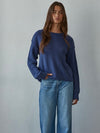 Reverse Hem Sweater in Navy