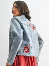 Floral Embroidered Denim Jacket