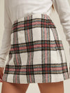 Brushed Plaid Mini Skirt