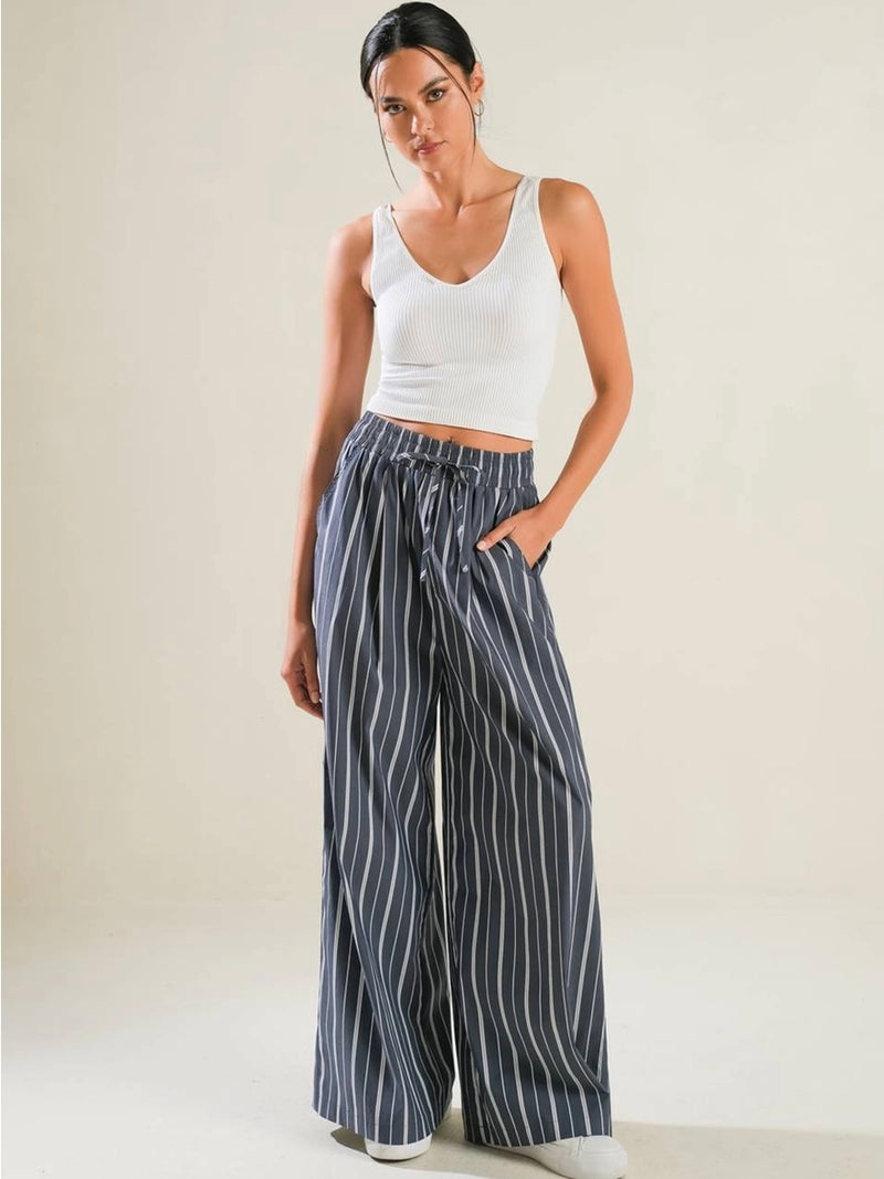 Striped Wide Leg Pant