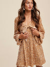 Sunshine Sparkle Balloon Sleeve Dress