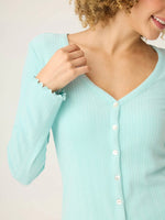 Pointelle Cardigan in Mint