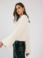 Boat Neck Sweater in Cream