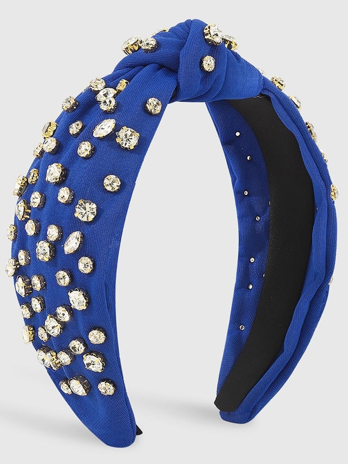 Dazzling Rhinestone Headband in Royal Blue