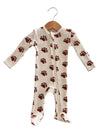 Bear Paw Organic Waffle Basic Zip Footie