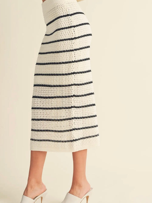 Stripe Knitted Skirt