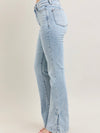 Vintage Wash Side Slit Slim Boot Jean
