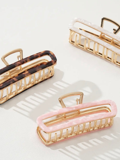 Resin Gold Hair Clip