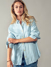Striped Double Pocket Button Down Shirt