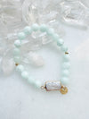 Green Moonstone & Mother of Pearl Chelsea Octa Stretch