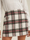 Brushed Plaid Mini Skirt