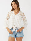 Button Down Lace Top