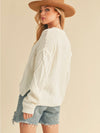 White Knit Adela Sweater