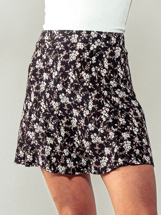 Black floral  Skirt