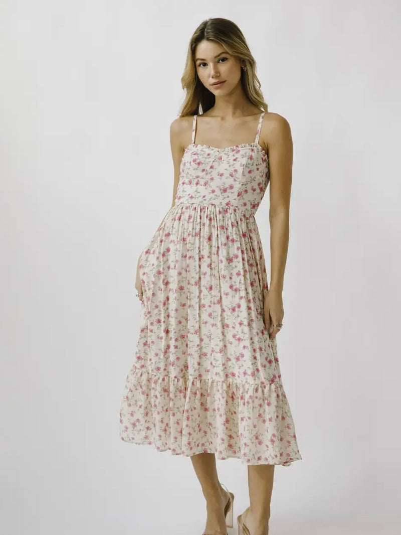 FINAL SALE Rosie Floral Midi Dress