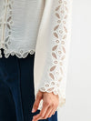 Scalloped Embroidered Belle Sleeve Top