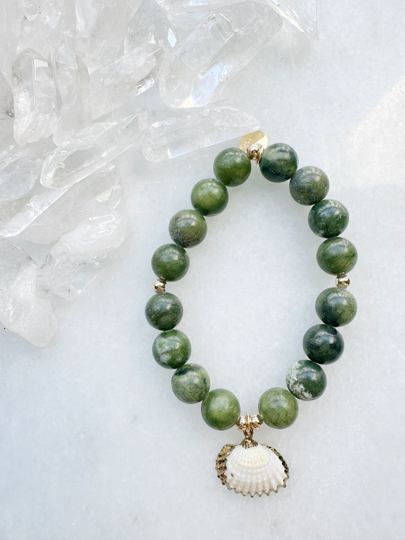 Olive Jade & Shell Deka Stretch