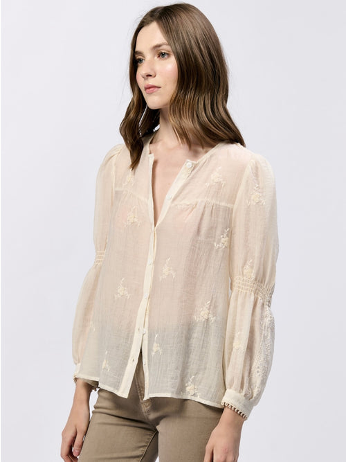 Annalisa Button Up in Cream