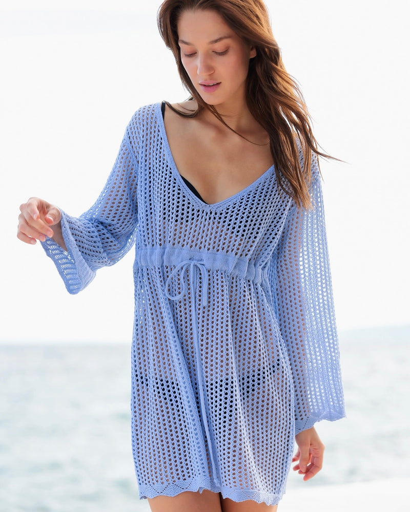 FINAL SALE Marina Cover Up Light Blue