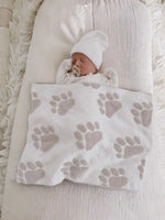 Cocoa Bear Paw Bliss Mini Blanket