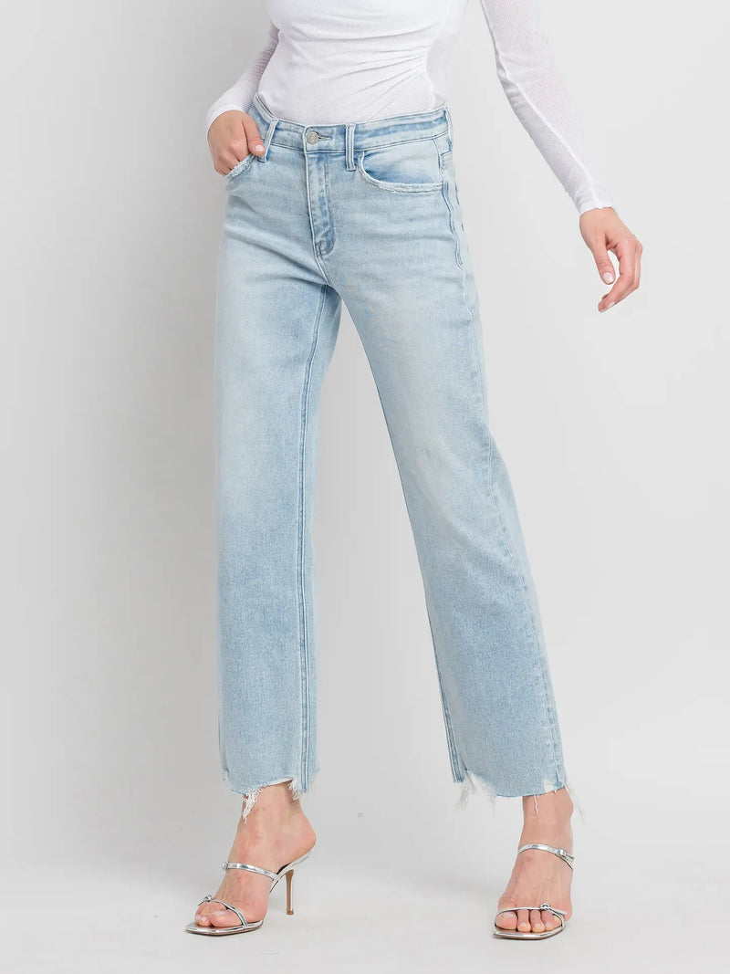 Light Wash Clean Stretch Straight Leg Denim