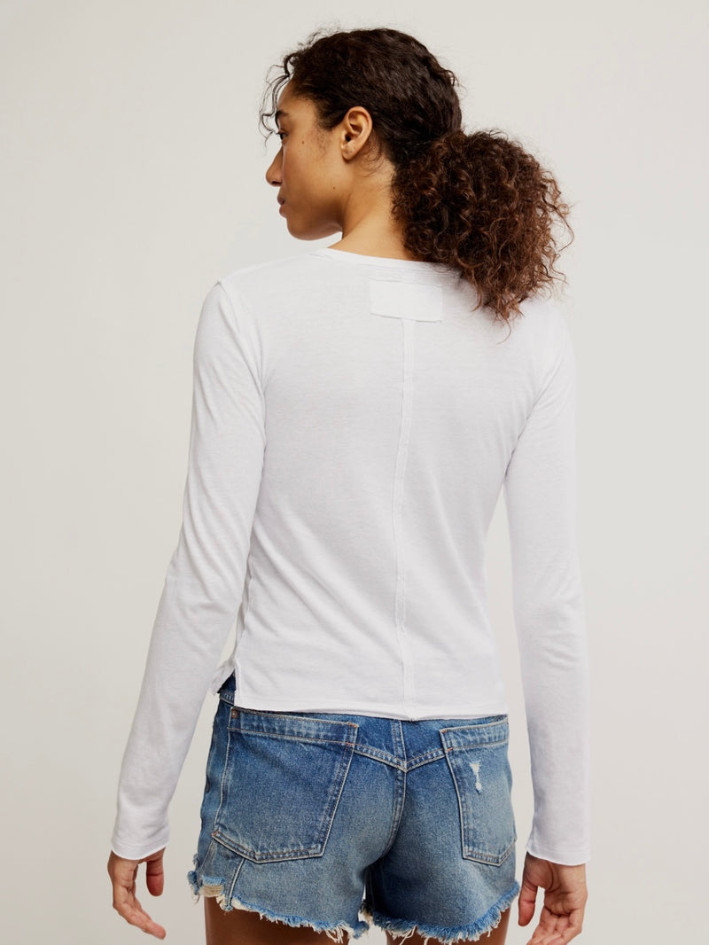 Nova Long Sleeve Tee in Ivory